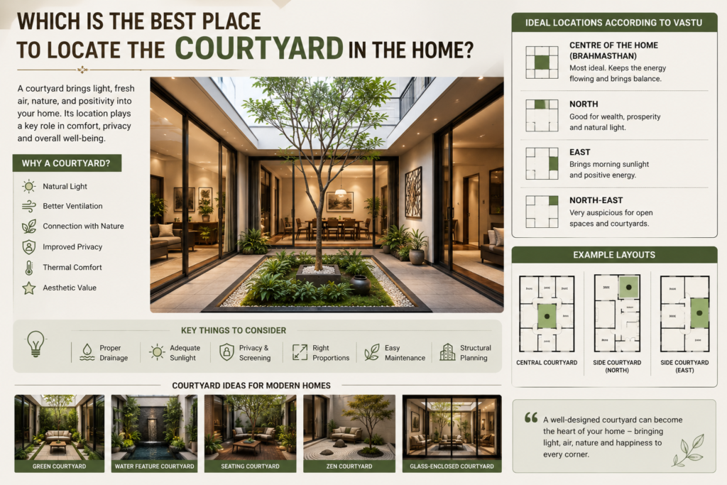 Which Is the Best Place to Locate the Courtyard in the Home?